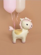 Воздушный шар фольгированный 3D 25" «Лошадка», кремовый - Фото 2