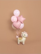 Воздушный шар фольгированный 3D 25" «Лошадка», кремовый - Фото 3