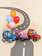 Воздушный шар фольгированный 3D 29" «Три Кота. Карамелька в машине», только под воздух - Фото 5