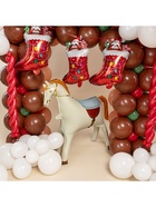 Воздушный шар фольгированный 3D 35" «Лошадка», кремовый, сатин - Фото 3