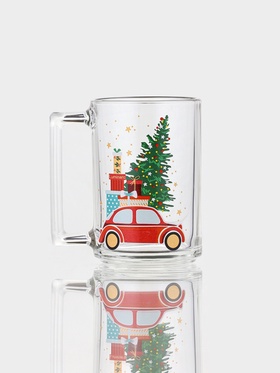Кружка Luminarc «Рождество», 320 мл, стекло, прозрачная, рисунок МИКС