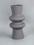 УЦЕНКА Ваза керамика настольная «Курт» d=8 см, 24×11 см, серый 10957292
