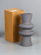 УЦЕНКА Ваза керамика настольная «Курт» d=8 см, 24×11 см, серый 10957292