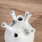 УЦЕНКА Ваза керамика настольная «Пикассо» (ручная роспись) сердце, 22 см, белый 10957295