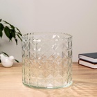 УЦЕНКА Ваза "Эмилия-1" 19.5×19.5 см V=4.7 л прозрачная 10957298