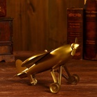 УЦЕНКА Сувенир «Самолёт», 25.4×30.5×16.5 см, алюминий, латунное покрытие 10957311