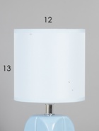 УЦЕНКА Настольная лампа «Арон» Е14 40 Вт голубой 13×13×25 см RISALUX - Фото 3