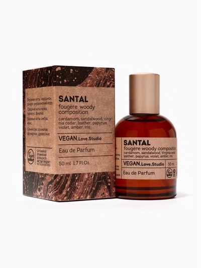 Парфюмерная вода женская Vegan Love Studio Santal, 50 мл (по мотивам Santal 33 (Le Labo)