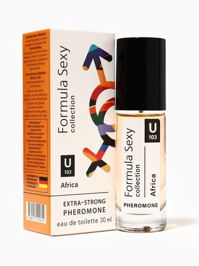 Туалетная вода женская с феромонами Formula Sexy collection Africa U103, 30 мл
