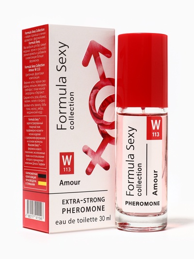 Туалетная вода женская с феромонами Formula Sexy collection Amour W113, 30 мл