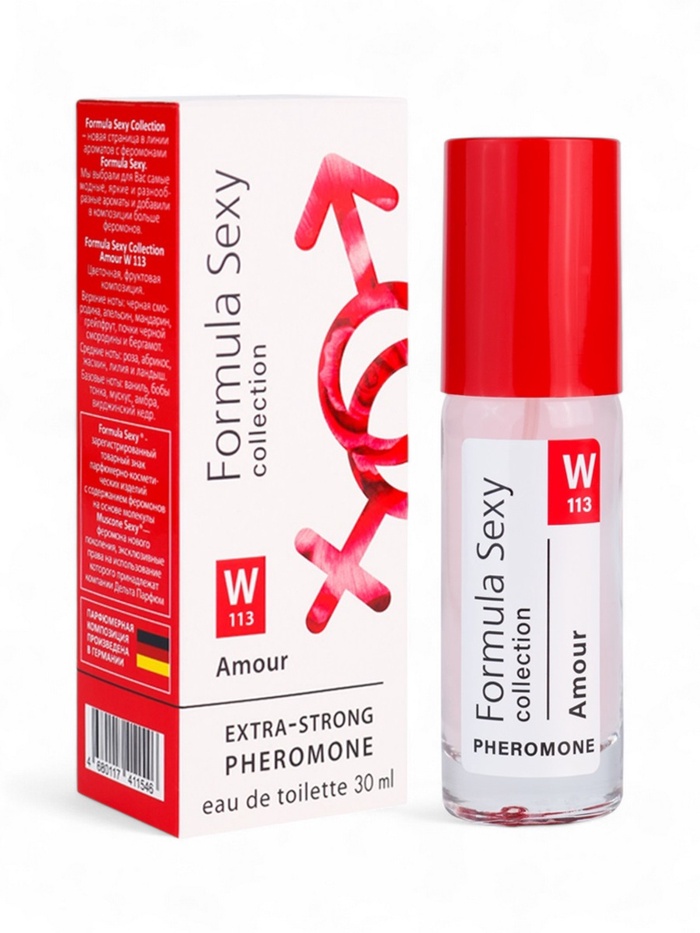 Туалетная вода женская с феромонами Formula Sexy collection Amour W113, 30 мл - Фото 1