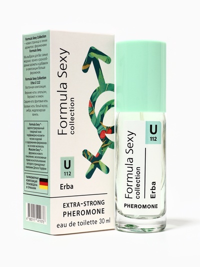 Туалетная вода женская с феромонами Formula Sexy collection Erba U112, 30 мл