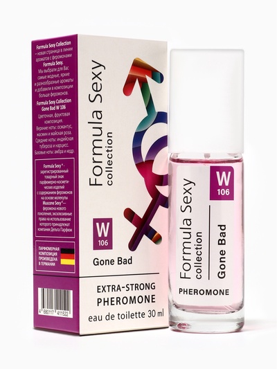 Туалетная вода женская с феромонами Formula Sexy collection Gone Bad W106, 30 мл