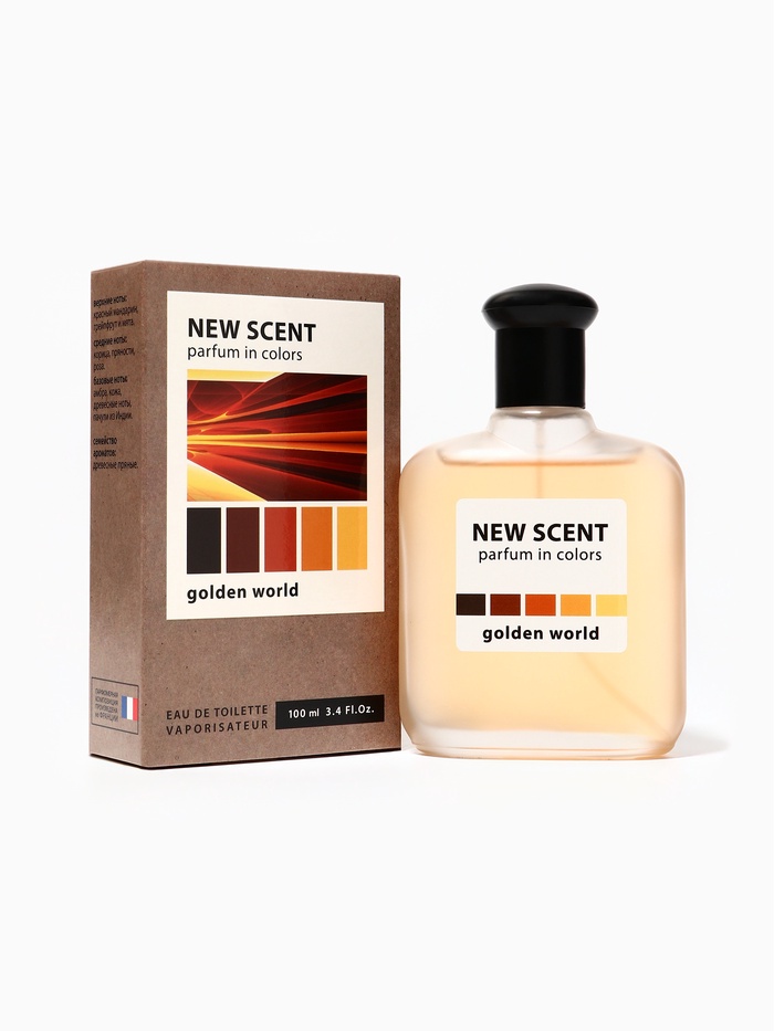 Туалетная вода мужская New Scent Golden World, 100 мл - Фото 1
