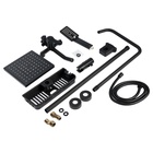 УЦЕНКА Душевая система ZEIN Z3861, смеситель, тропическая и ручная лейка, полка, латунь, черная 99 - Фото 8