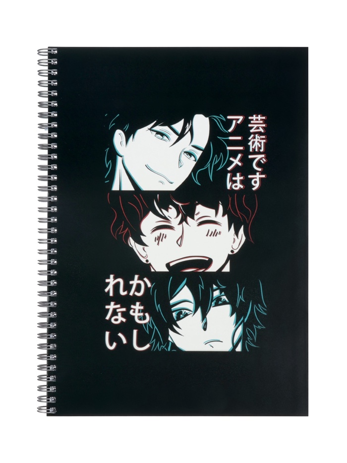 Набор тетрадей Calligrata «Аниме Art.Комикс», А4, 2 штуки, 96 листов, в клетку, на гребне, обложка из мелованного картона - Фото 1
