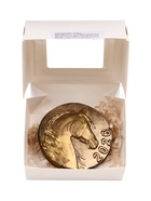 Шоколадная фигурка «Медаль Лошадь 2026», кондитерская глазурь, 50 г - фото 119392848