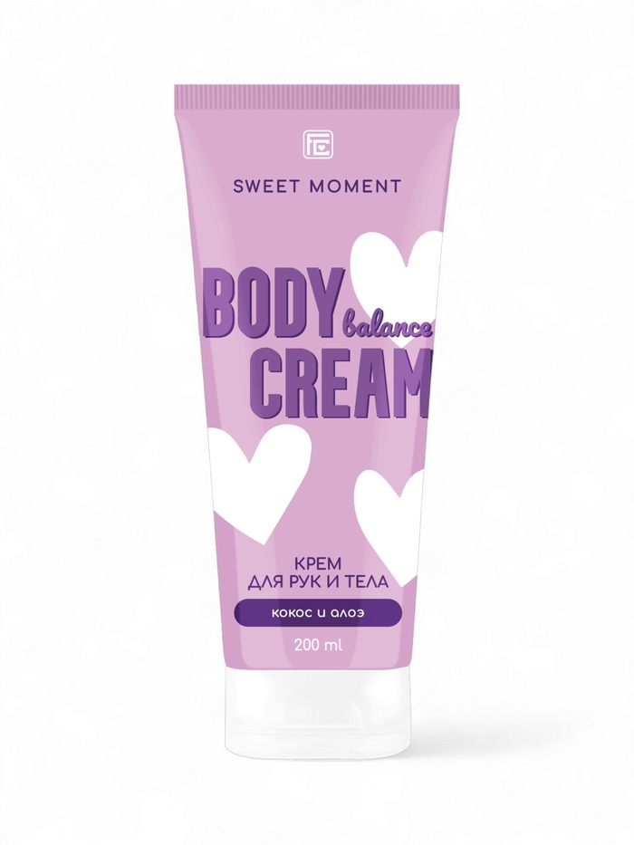 Крем для рук и тела Family Cosmetics кокос и алоэ, 200 мл - Фото 1