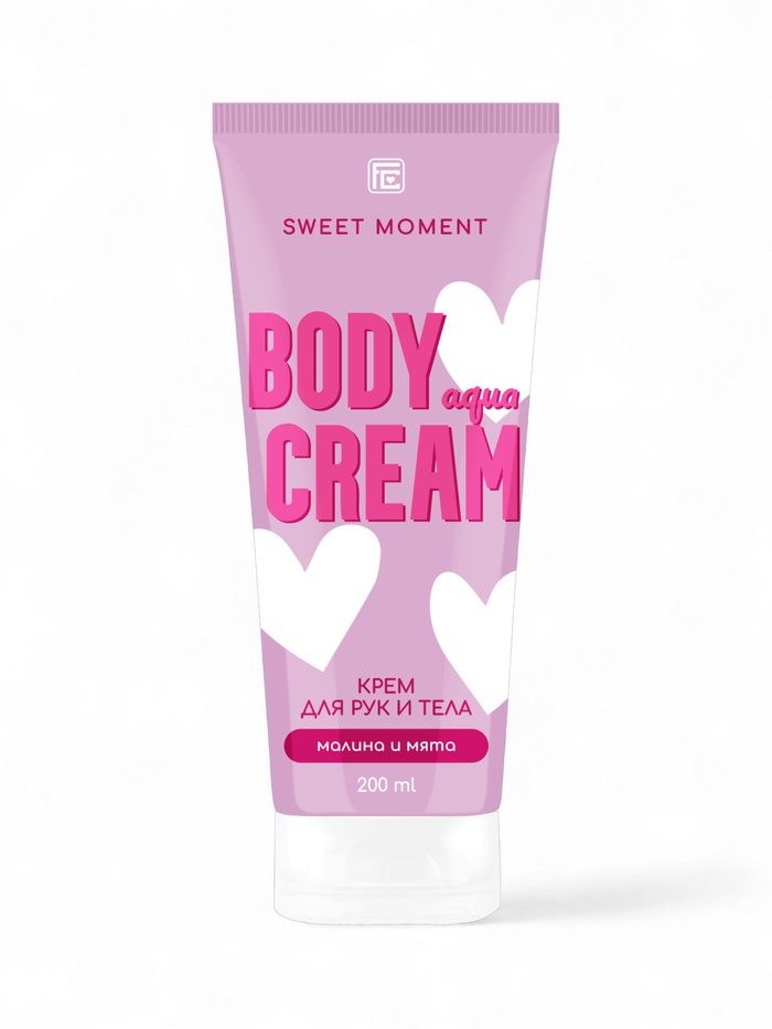 Крем для рук и тела Family Cosmetics малина и мята, 200 мл - Фото 1