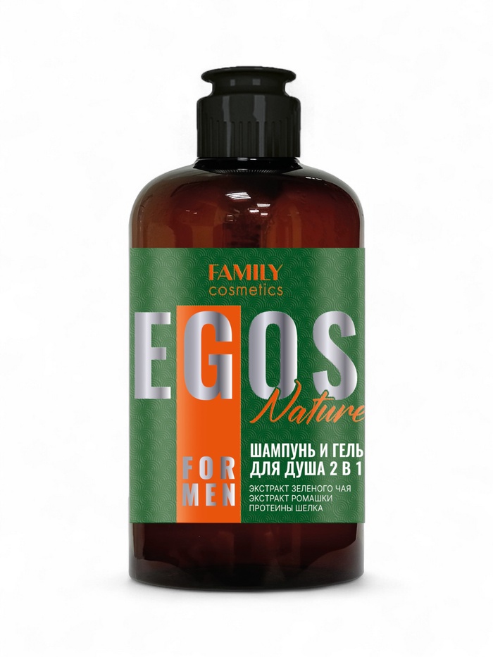 Шампунь и гель для душа мужской Nature, 470 мл - Фото 1