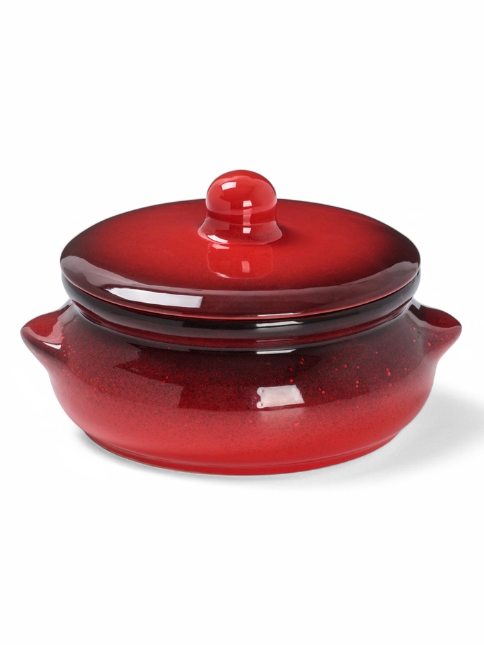 Горшочек для запекания Борисовская керамика «Красная», 700 мл, 15×9 см, красный - Фото 1