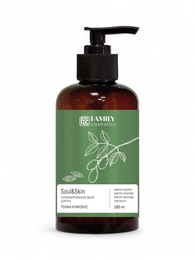 Мыло для рук парфюмированное Soul&Skin тонка и мускус, 285 мл