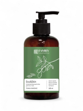 Крем для рук и тела парфюмированный Soul&Skin тонка и мускус, 285 мл