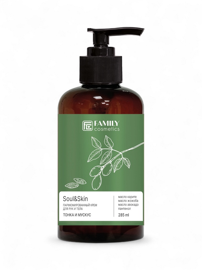 Крем для рук и тела парфюмированный Soul&Skin тонка и мускус, 285 мл - Фото 1