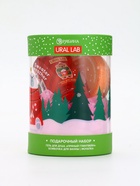 Подарочный набор новогодний в тубусе «Снеговичок», бомбочка, гель, мочалка, URAL LAB - фото 119424015