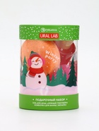 Подарочный набор новогодний в тубусе «Снеговичок», бомбочка, гель, мочалка, URAL LAB - фото 119424016