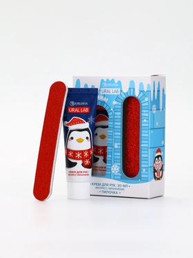 Подарочный набор новогодний «Тёплой зимы», крем для рук, 30 мл и пилка для ногтей, URAL LAB