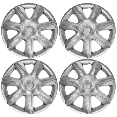 УЦЕНКА Колпаки колесные R16 "ДЖОЙ ", серебристый карбон, набор 4 шт