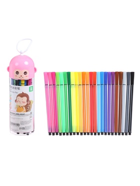 {{photo.Alt || photo.Description || 'УЦЕНКА Фломастеры 24 цветов, в тубусе, Полоски, розовая Обезьяна'}}