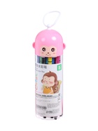 УЦЕНКА Фломастеры 24 цветов, в тубусе, Полоски, розовая Обезьяна 10957857