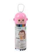 УЦЕНКА Фломастеры 24 цветов, в тубусе, Полоски, розовая Обезьяна 10957857