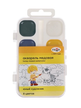 {{photo.Alt || photo.Description || 'УЦЕНКА Акварель 8цв пластик Гамма «Юный художник», без кисти (212069)'}}