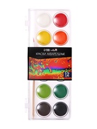 УЦЕНКА Краски акварельные 12 цв, круглые кюветы 28 мм, с кистью, пластиковый пенал, TOP CALLIGRATA 1 - Фото 2