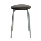 УЦЕНКА Табурет «Эконом» Серебристый металлик/коричневый - фото 14979312