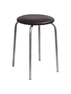 УЦЕНКА Табурет «Эконом» Серебристый металлик/коричневый - фото 14979326