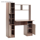 УЦЕНКА Стол компьютерный Клик Мебель, 1230×570×1600 мм, с надстройкой, ясень шимо темный/светлый 426 - Фото 3