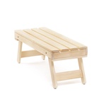 УЦЕНКА Лавка деревянная складная из липы, 120×44×43 см, для бани и дачи, нагрузка до 200 кг 9909 - Фото 4