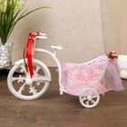 Корзина декоративная "Велосипед с кашпо и розовым бантиком" 17,5х13х25 см - Фото 2