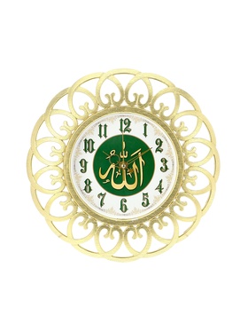 {{photo.Alt || photo.Description || 'УЦЕНКА Часы настенные, интерьерные «Мусульманство», бесшумные, d=30 см, корпус золотой'}}