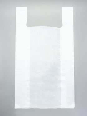 Пакет - майка ПНД, белая, 40+20×70/17 мкм (100 шт)