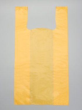 Пакет - майка ПНД, жёлтая, 30+16×55/20 мкм (100 шт)