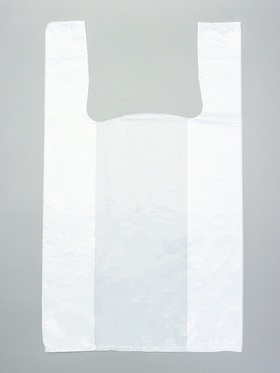 Пакет - майка ПНД, белая, 28+14×48/12 мкм (100 шт)