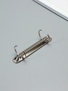 Зажим кольцевой на два кольца, диаметр кольца 3 см, 12.3 см, металл, набор 4 шт. - Фото 3