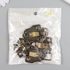 Замок для шкатулок. сундуков, металл под бронзу, с крепежом, набор 3 шт., 5.8×4×1 см - фото 60873103