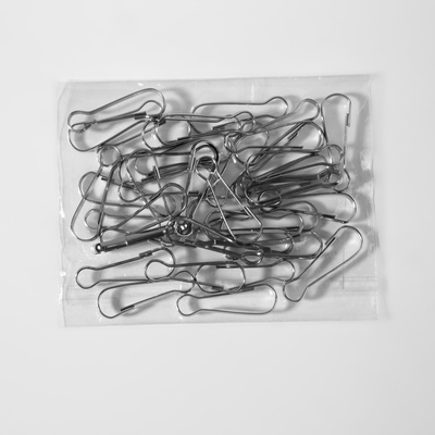 Карабин проволочный для крепежа, набор 50 шт. 30×10 мм, металл под серебро