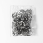 Кольцо для брелока, d=30 мм, набор 100 шт., плоское, металл под серебро - фото 60873122